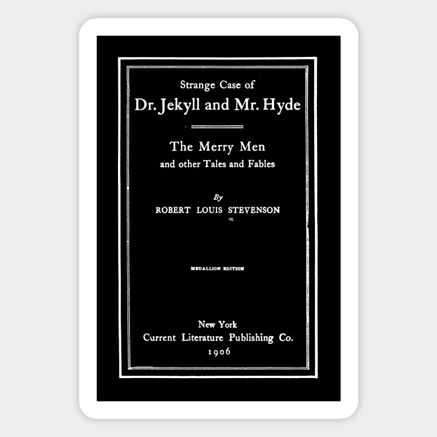 The Strange Case of Dr Jekyll and Mr Hyde Robert Louis Stevenson Title Page Magnet by buythebook86